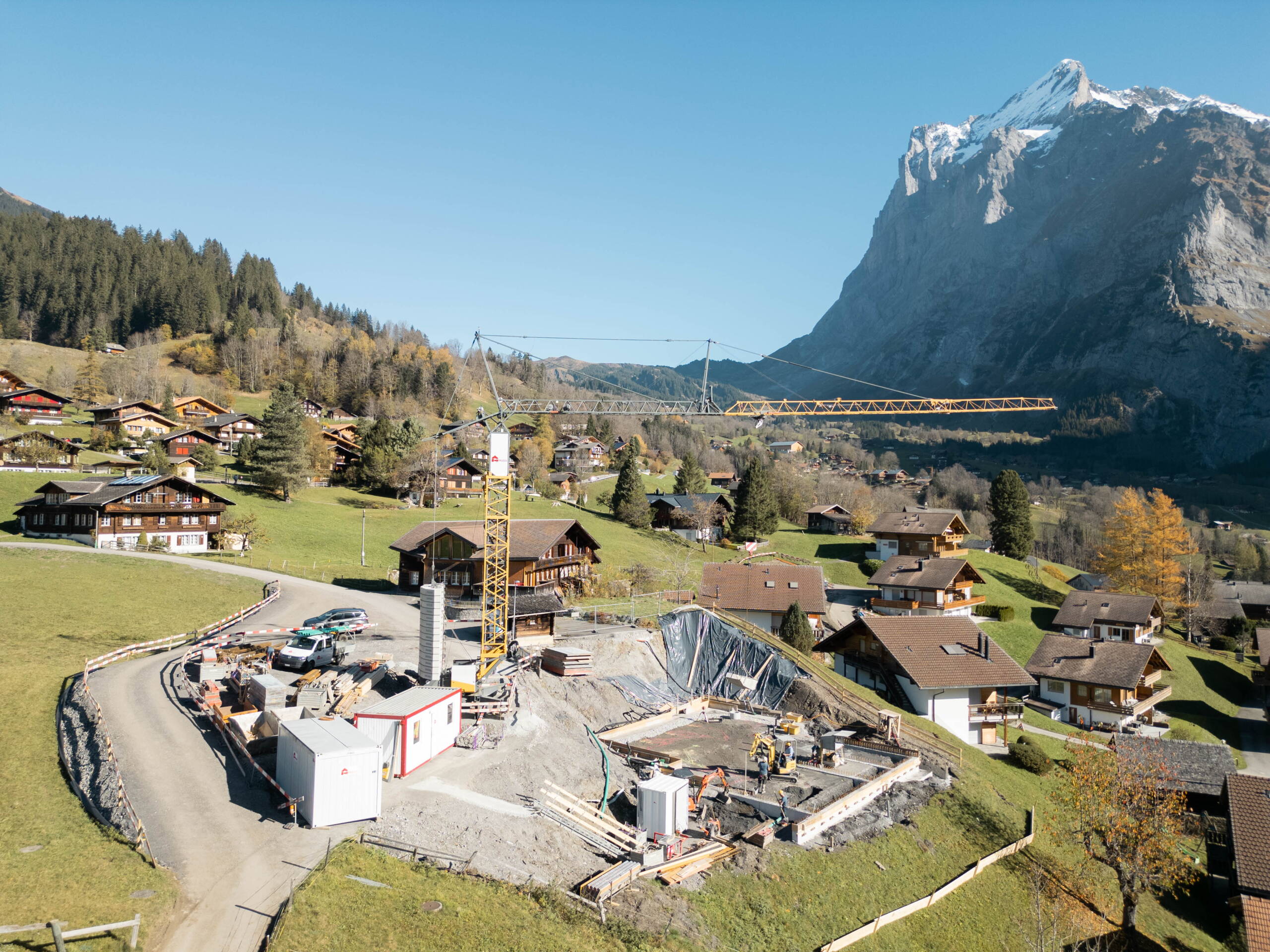 Ansicht der Baugrube während des Baus.